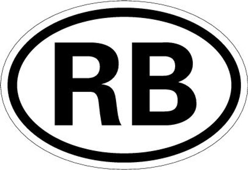 Country Registration Oval Bumper Sticker