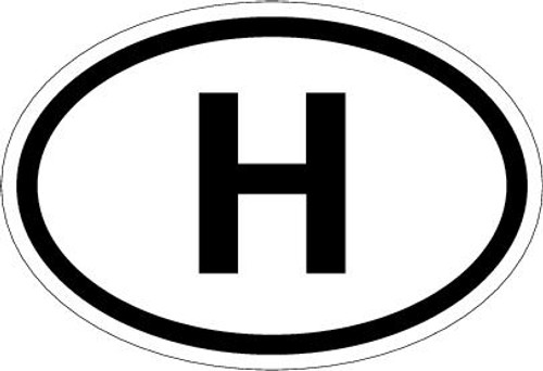 Country Registration Oval Bumper Sticker