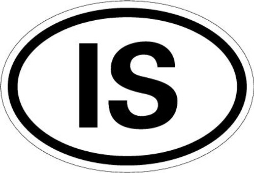 Country Registration Oval Bumper Sticker