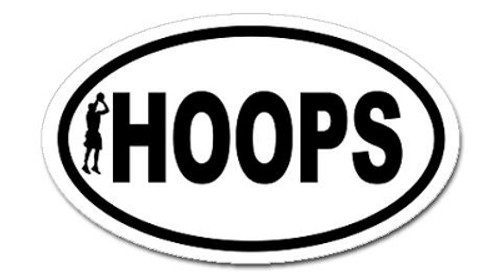 HOOPS Oval Bumper Sticker