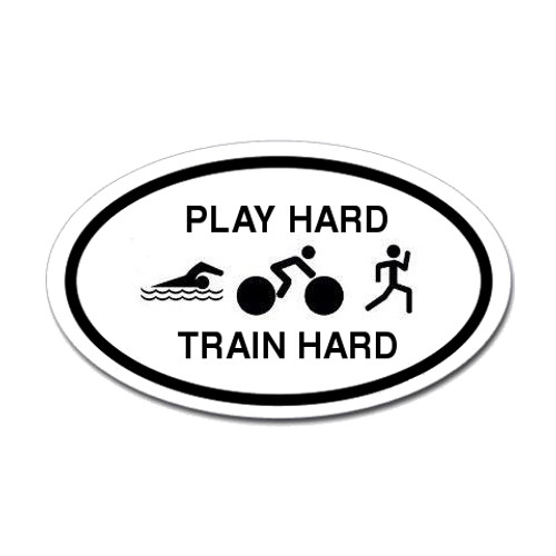 Triathlon Oval Bumper Sticker #3
