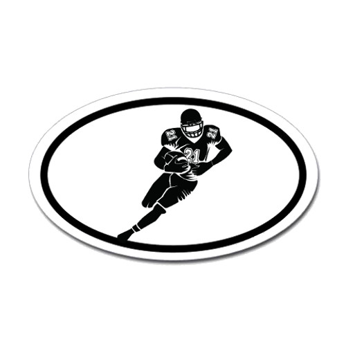 Football Oval Bumper Sticker #4