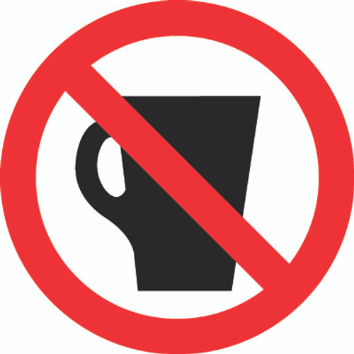 Drinking Prohibited (ISO Prohibition Symbol)