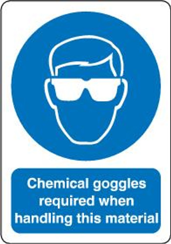 Chemical Goggles Required When Handling This Material