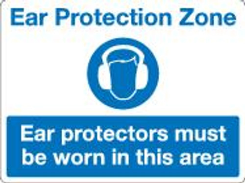 Ear Protection Zone Ear Protectors Must Be Worn In This Area
