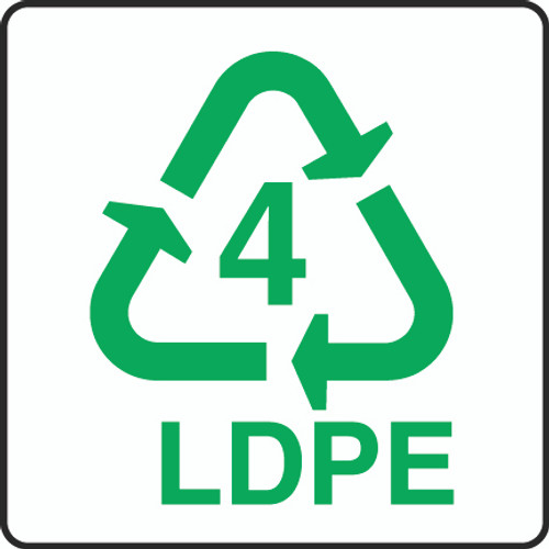 Low Density Polyethylene (LDPE) 4 Recycle Sign
