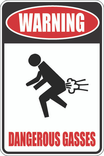 Warning Dangerous Gasses Sign