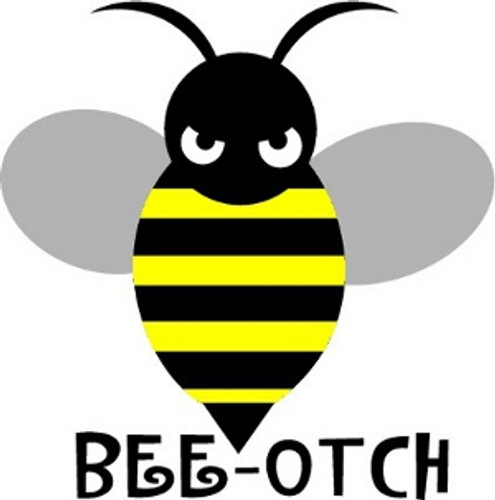 Bee-Otch Vehicle Sticker