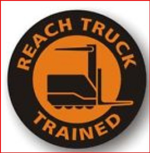 Reach Truck Trained Hardhat Sticker