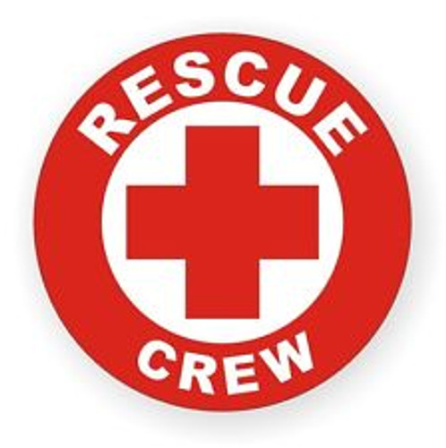 Rescue Crew Hardhat Sticker