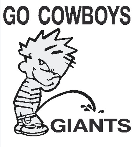 Cowboys piss on Giants decal