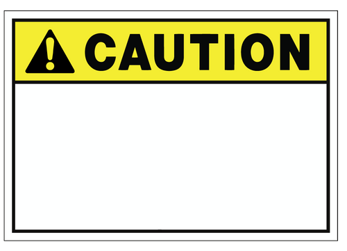 Customizable Caution Blank Safety Sign 2