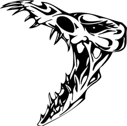 Crocodile Skull Decal