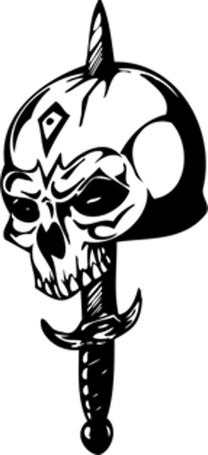 Skull on a Sword Decal