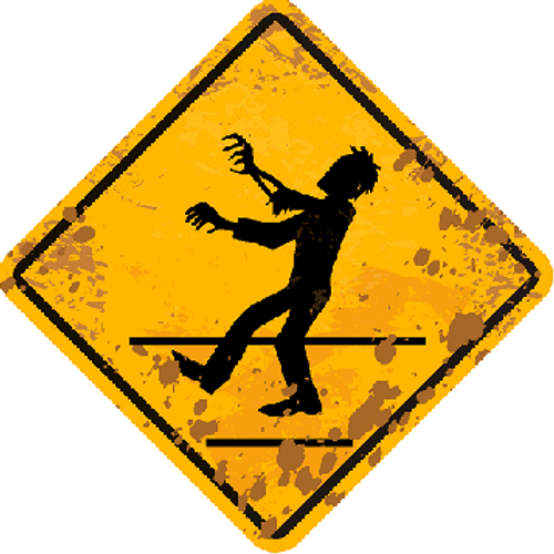 Zombie Crossing Sticker