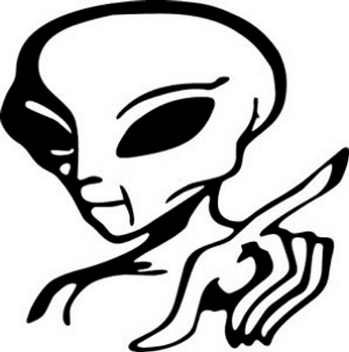 Alien Pointing Decal