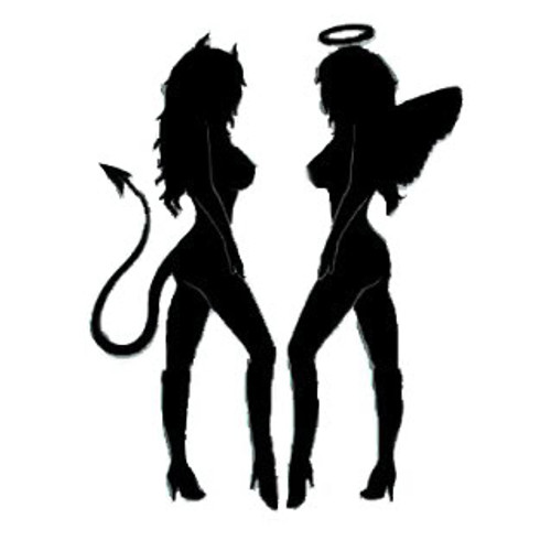 Sexy Angel And Devil Girls Decal 