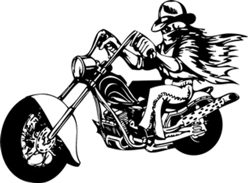 The Dead Highway Cowboy Motorcycle Decal