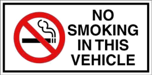 No Smoking In This Vehicle Sign