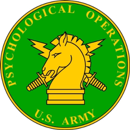 USA Army Psychological Operations Branch Plaque