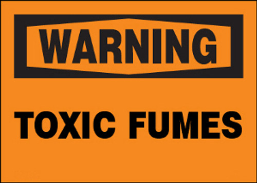 Warning Toxic Fumes Aluminum Sign