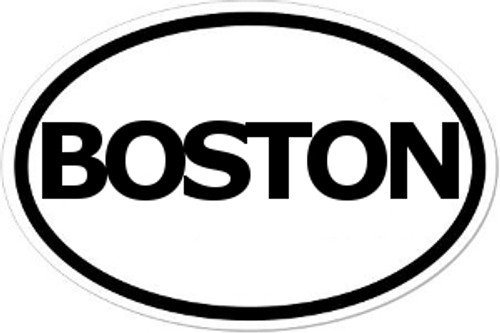 BOSTON Oval Bumper Sticker