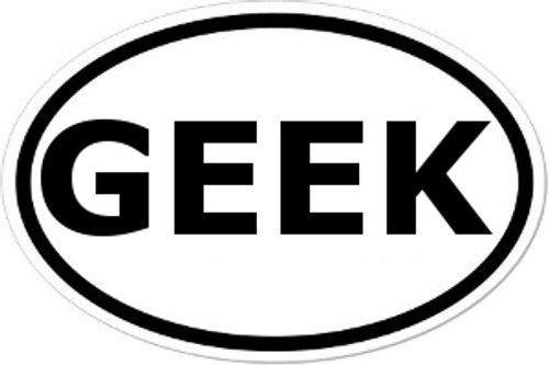 GEEK Oval Bumper Sticker
