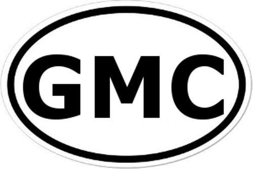 GMC Oval Bumper Sticker