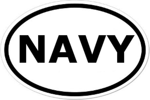 NAVY Oval Bumper Sticker