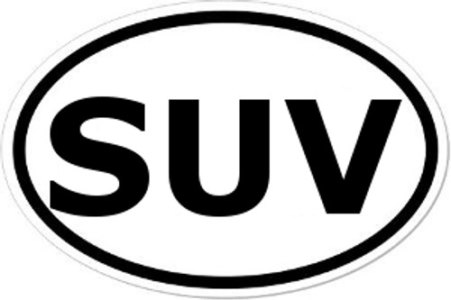 SUV Oval Bumper Sticker