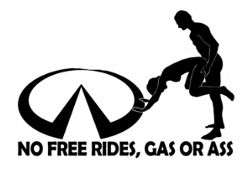 JDM Infiniti No Free Rides Decal