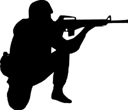 Soldier With Rifle Decal