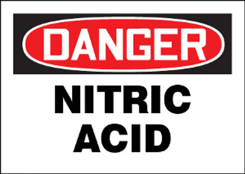 Danger Nitric Acid Sign