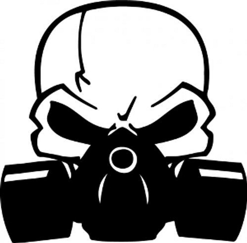 Gas Mask Skull Decal