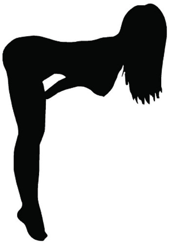 Stripper In Silhouette Decal