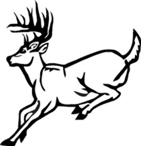 Buck Hunting Running and Jumping Decal