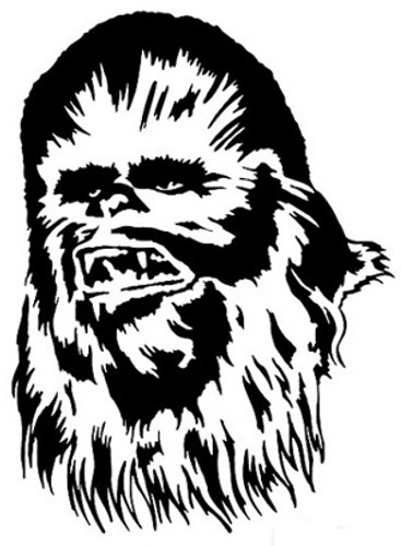 Star Wars Chewbacca Head Sticker