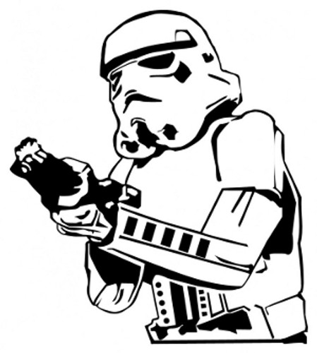 Storm Trooper With Blaster Decal