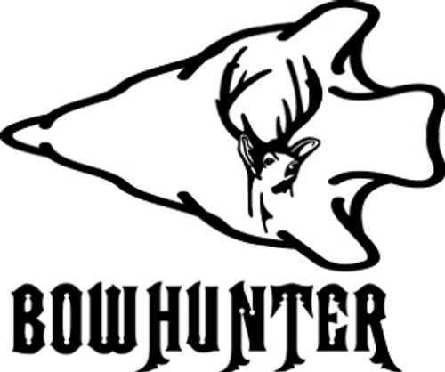 Bowhunter Arrowhead Buck Decal