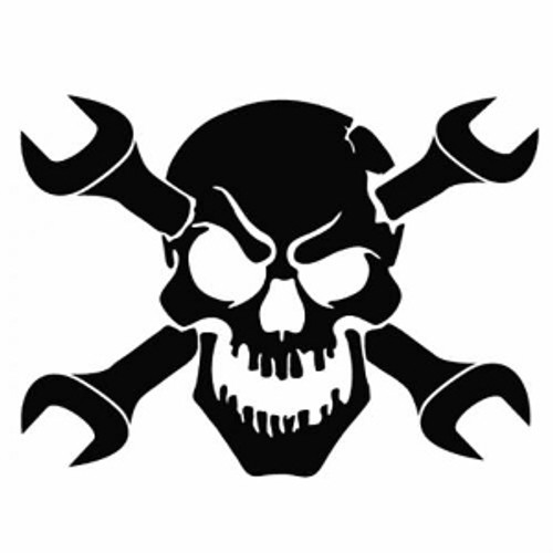 Wrenches Skull Decal