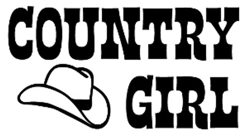 Cowboy Hat Country Girl Decal