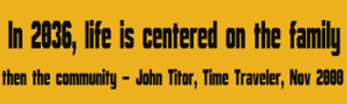 John Titor Family Bumper Sticker