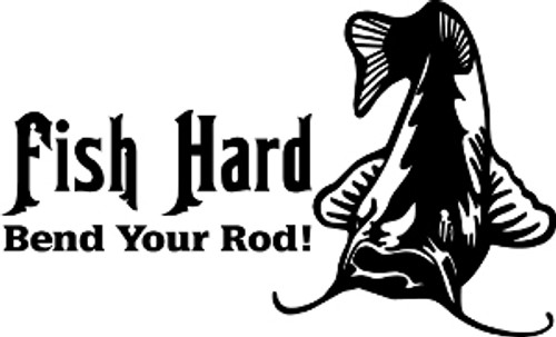 Fish Hard Fishing Decal