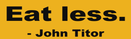 John Titor Eat Less Bumper Sticker