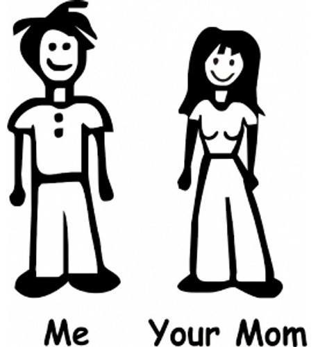 Me & Your Mom Stick Figure Decal