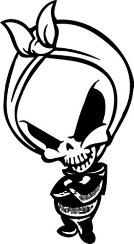 Evil Skull Decal