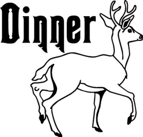 Dinner Deer Decal