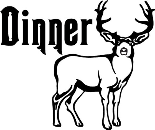 Dinner Deer Decal