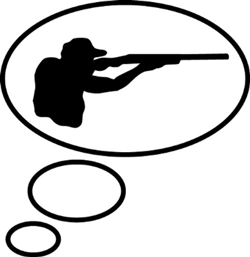 Rifle Hunter Thought Bubble Decal