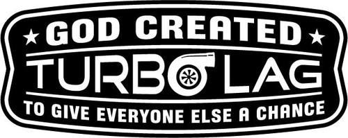 JDM God Created Turbo Lag Decal